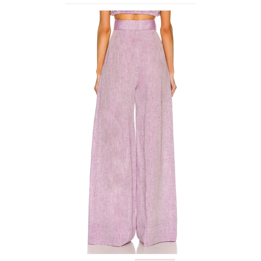 NWT Matthew Bruch Linen Wide Leg Pant and Structured Bandeau Crop Top - Picture 13 of 16